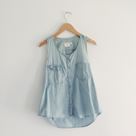 Rag & Bone Jean Chambray Tank - Picture 1 of 7